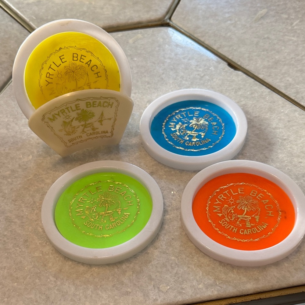 Vintage Myrtle Beach Coaster Set